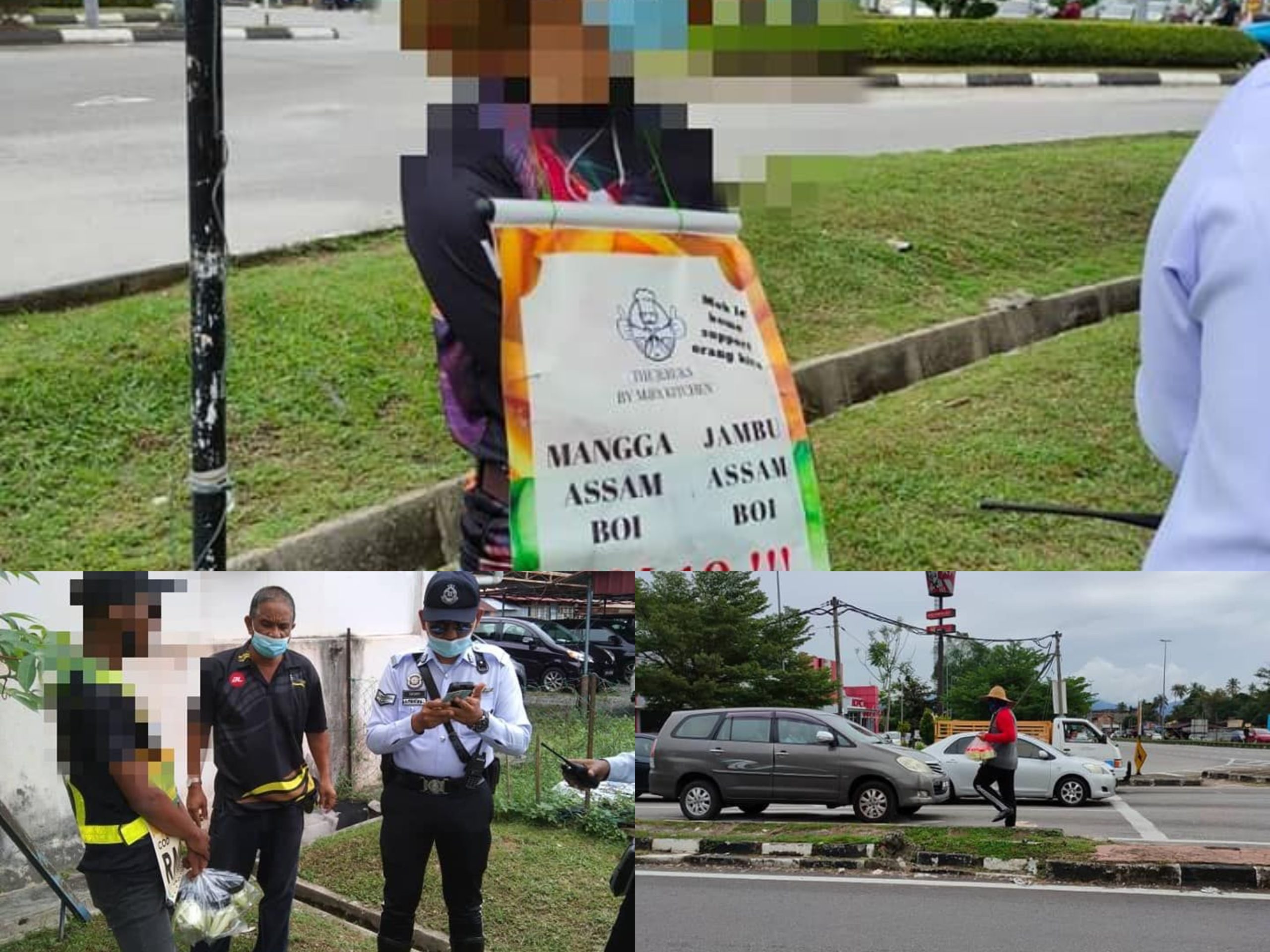 Disebabkan Mencari Rezeki Di Tepi Jalan, Penjual Jeruk Ditahan Polis