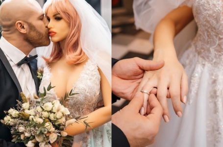 Banyak Kali Tangguh Majlis, Bodybuilder Akhirnya Selamat Kawin Dengan Makwe Boneka